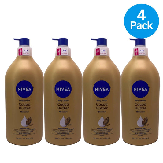 Nivea Cocoa Butter Body Lotion 33.8 Fl Oz 4 Pack New