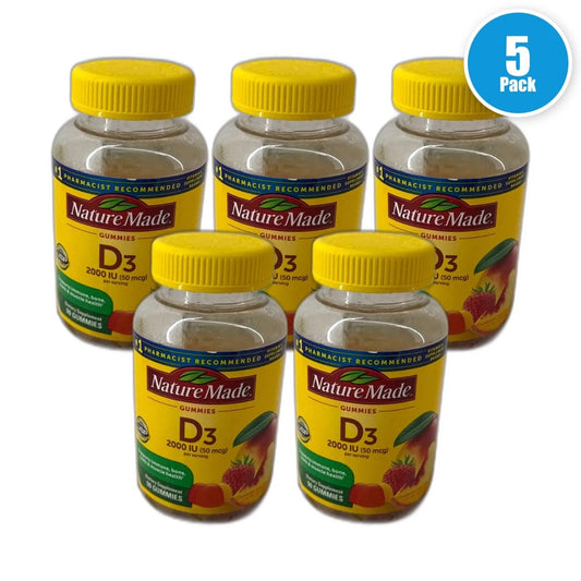 Nature Made Vitamin D3 Gummies Count Immune 450 Total Exp 01/28 Pack of 5 New