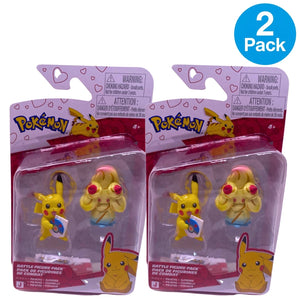 Pokémon Battle Figure Pack Pikachu Holding Valentine Card & Alcremie 2 Pack New