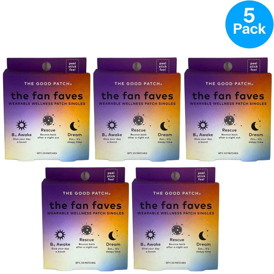 The Good Patch Fan Faves Wellness Patch Singles 5 Pack New