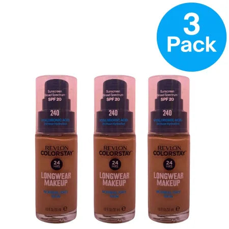 Revlon Colorstay Longwear Makeup Normal/Dry Skin 240 3 Pack New