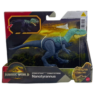 Mattel Jurassic World Rebirth Strike Attack Nanotyrannus Dinosaur Figure 1 Pack