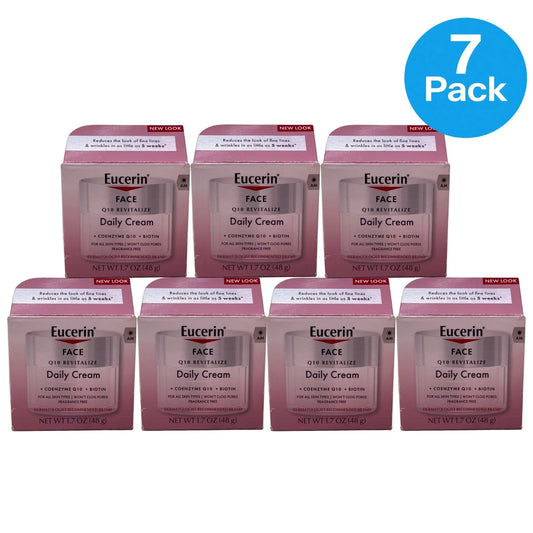 Eucerin Q10 Revitalize Daily Cream 1.7 oz 7 Pack New