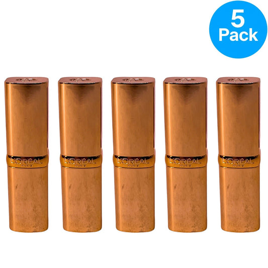 L'Oreal Colour Riche Lipstick 410 Volcanic Red 0.13 oz - 5 Pack Bundle Set