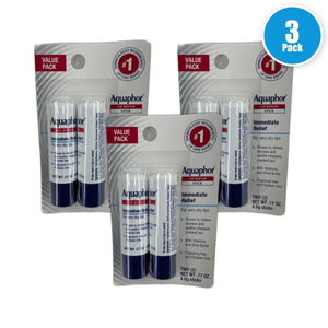 Aquaphor Lip Repair Stick 0.17 Moisturizing Balm 6 Total Exp 12/27 Pack of 3 New