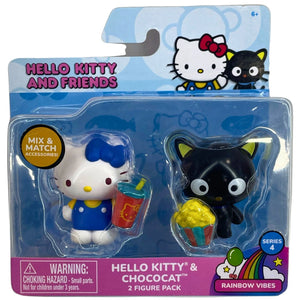 Hello Kitty and Friends Series 4 Hello Kitty & Chococat 2 Figure Pack Rainbow