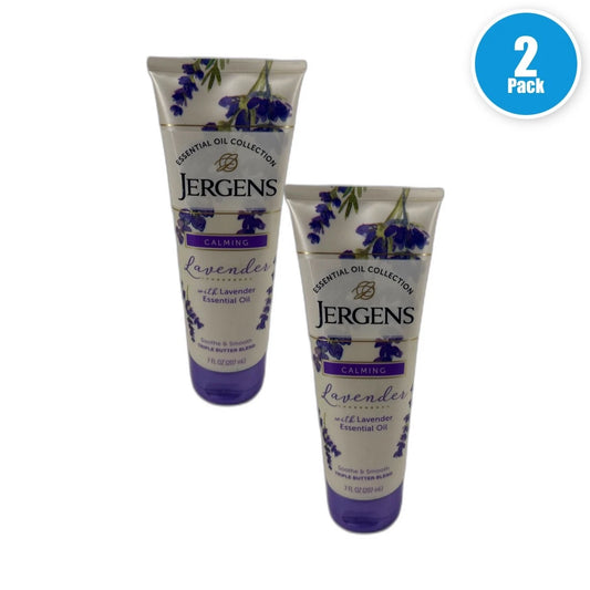 Jergens Lavender Body Butter Body and Hand Lotion 7oz Pack of 2 New