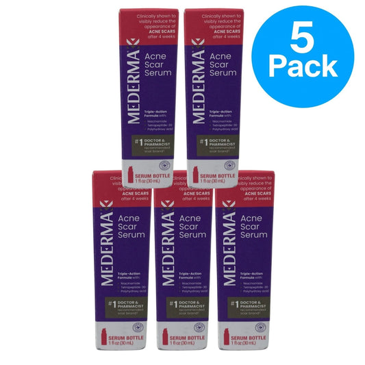 Mederma Acne Scar Serum 1 fl oz Triple Action 5 Pack New