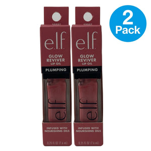 e.l.f. Glow Reviver Plumping Lip Oil Shade 82227 2 Pack New