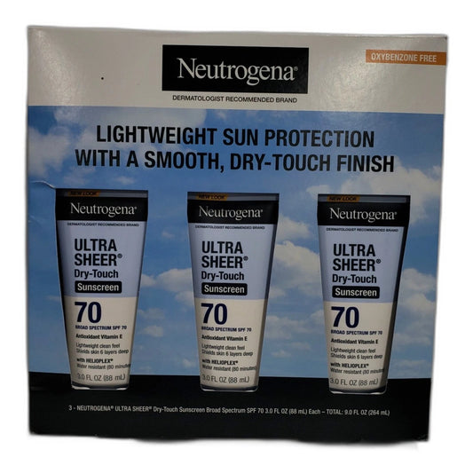 Neutrogena Ultra Sheer Dry-Touch Sunscreen Lotion SPF 70 3oz Exp 09/28 - 1 Pack