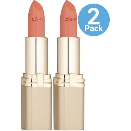L'Oréal Lipstick Nude Gold Tube Lipstick Peach Fuzz 417 2 Pack New