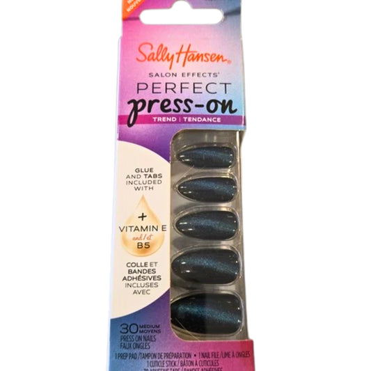 Sally Hansen Salon Effects Perfect Press On Sapphire Spin New (C-29) - 1 Pack