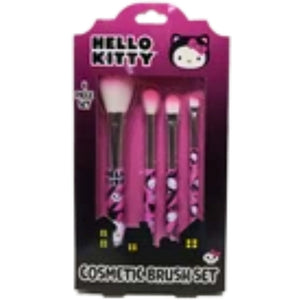 Sanrio Hello Kitty Halloween Gothic Skull 4-Piece Cosmetic Makeup Brush Set - 1 Pack