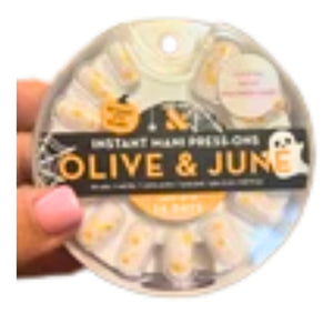 Olive & June Instant Mani Squoval Short Halloween Candy - Press On Nails, 0.07oz - 1 Pack