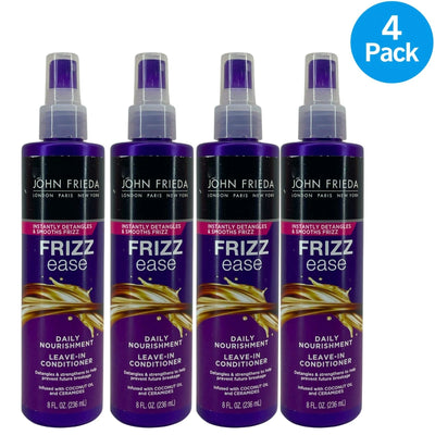 John Frieda Frizz Ease Daily Nourishment Leave-In Conditioner 8 Oz 4 Pack New