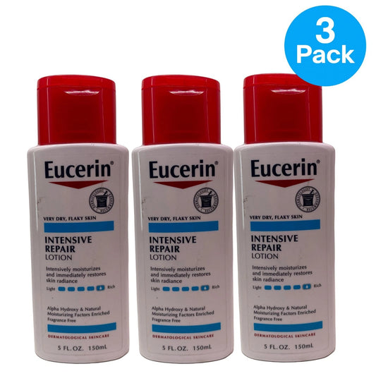Eucerin Intensive Repair Lotion 5 fl oz Fragrance Free 3 Pack New