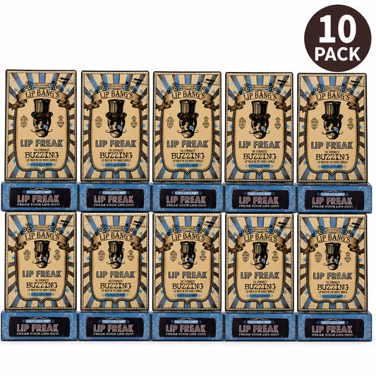 Dr. Lip Bang's Lip Freak Buzzing Lip Balm Coco-Loco-Mint 10 Pack - Natural Lip Care