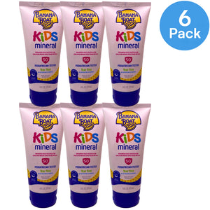 Banana Boat Kids Mineral Sunscreen Lotion SPF 50+ 6 fl oz 6 Pack New Exp 07/27