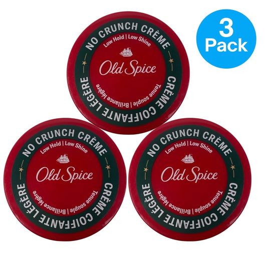 Old Spice No Crunch Creme Hair Styling Cream 3 Pack product image