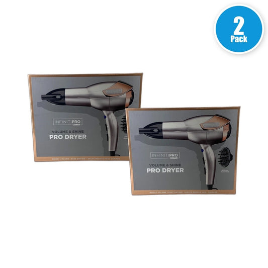 InfinitiPro Conair Ionic Hair Dryer Rose Gold Professional Pack of 2 New