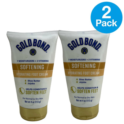 Gold Bond Softening Hydrating Foot Cream Shea Butter Jojoba 4 oz 2 Pack New