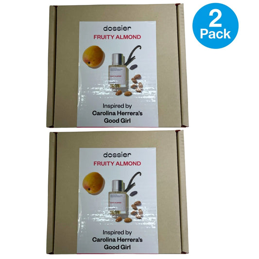 Dossier Fruity Almond Eau de Parfum Spray 50ml 1.7 oz 2 Pack New