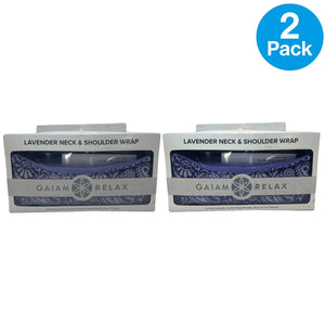 Gaiam Relax Lavender Neck & Shoulder Wrap 2 Pack New