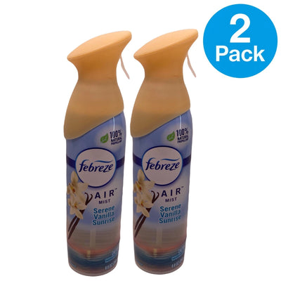Febreze AIR Mist Serene Vanilla Sunrise 8.8 oz 2 Pack New