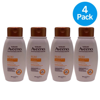 Aveeno Clarify & Shine Shampoo Apple Cider Vinegar 12 oz 4 Pack New