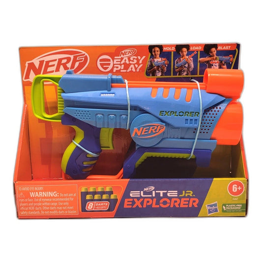 Hasbro Nerf Elite Jr Explorer Blaster with 8 Darts Toy Gun New