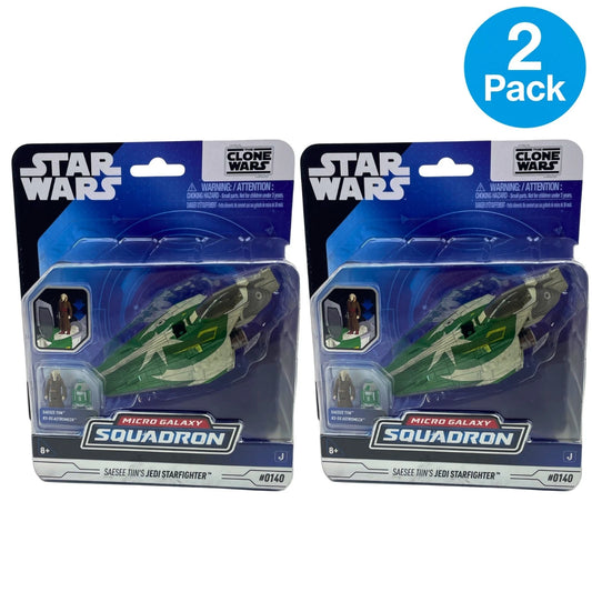 Star Wars Micro Galaxy Squadron Saesee Tiin's Jedi Starfighter 2 Pack New