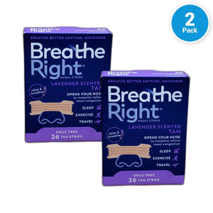 Breathe Right Nasal Strips Lavender Scented 52 Total Exp 06/30 Pack of 2 New
