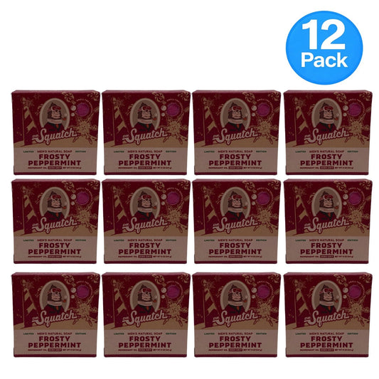 Lot of 5 Dr. Squatch Frosty Peppermint Limited Edition natural men's soap bars