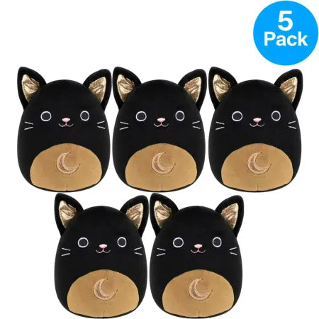 Squishmallows Black Cat Plush 5 Pack New