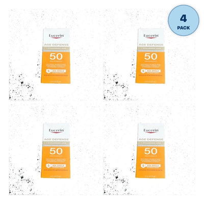 Eucerin Sun Age Defense SPF 50 Face Sunscreen 2.5oz Pack of 4 New