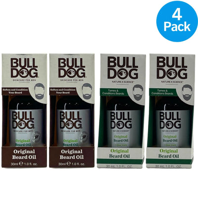 Bulldog Skincare For Men Original Beard Oil 30ml 1.0oz 4 Pack New