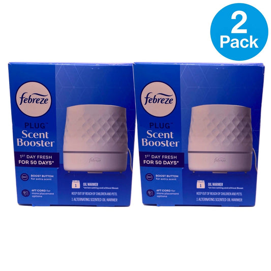 Febreze PLUG Scent Booster Alternating Scented Oil Warmer Device 2 Pack New