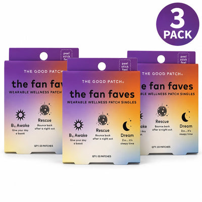 The Good Patch The Fan Faves Wearable Wellness Patch Singles 3 Count 3 Pack