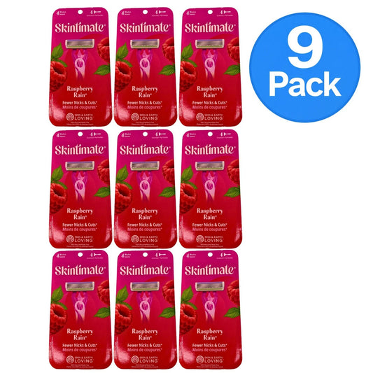 Skintimate Raspberry Rain Disposable Razors for Women 4 Count (9 Pack) New