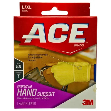 3M ACE Energizing Hand Support L/XL arthritis relief wrap with adjustable straps
