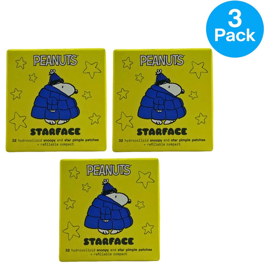 Starface Snoopy Hydrocolloid Pimple Patches Winter Edition 32 Ct 3 Pack