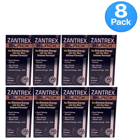 Zantrex Black High Velocity Weight Loss 84 Softgels 8 Pack New