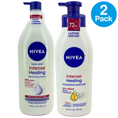NIVEA Intense Healing Body Lotion for Dry Skin 16.9 oz 2 Pack New