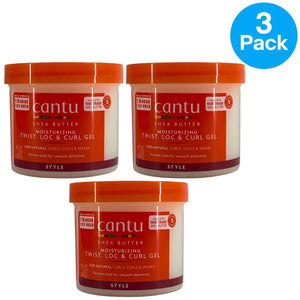 Cantu Shea Butter Moisturizing Twist, Loc & Curl Gel 13 oz (3 Pack)