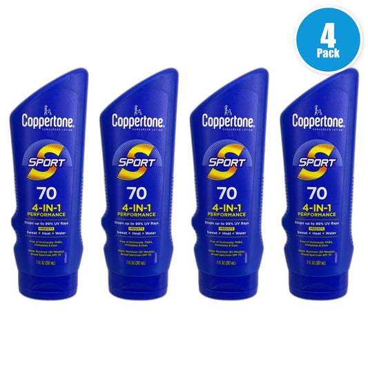 Coppertone Sport Sunscreen Lotion SPF 70 Broad Spectrum Exp 04/27 Pack of 4 New