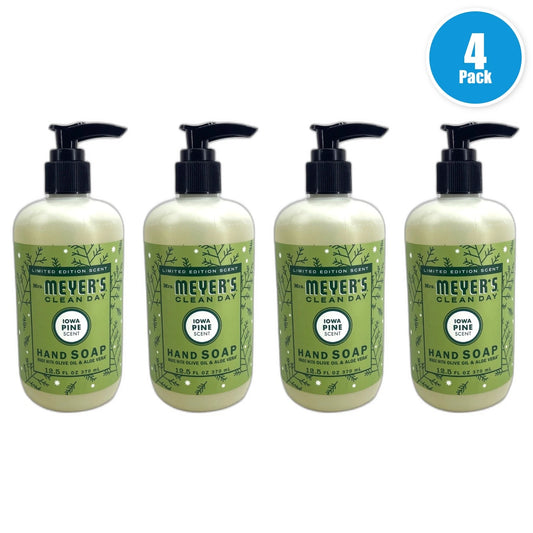 Mrs. Meyer's Clean Day Liquid Hand Soap 12.5oz Pine Peppermint Pack of 4 New