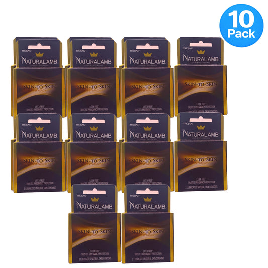 Trojan Naturalamb Luxury Condoms Latex Free Real Skin-to-Skin Intimacy 3 Count