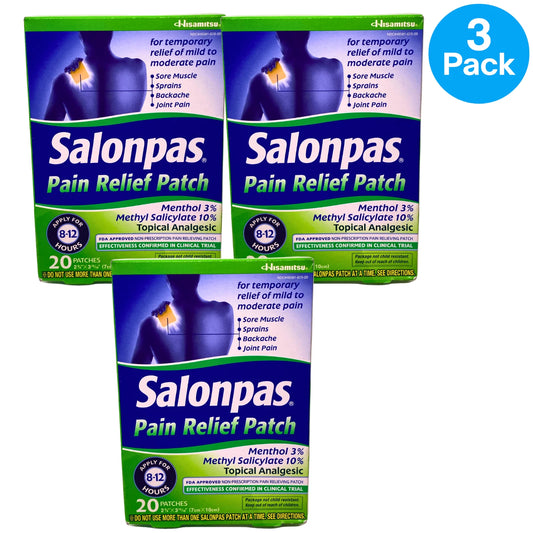 Salonpas Relief Patch 3 Pack New