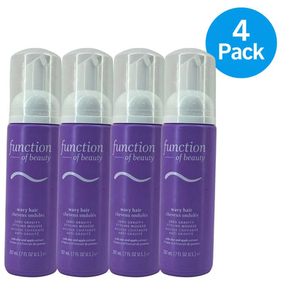 Function of Beauty Wavy Hair Zero Gravity Styling Mousse 4 pack bottles