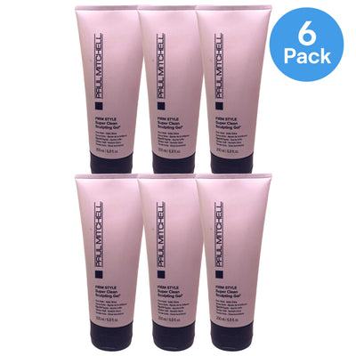Paul Mitchell Firm Style Super Clean Sculpting Gel Firm Hold 6.8 oz 6 Pack New